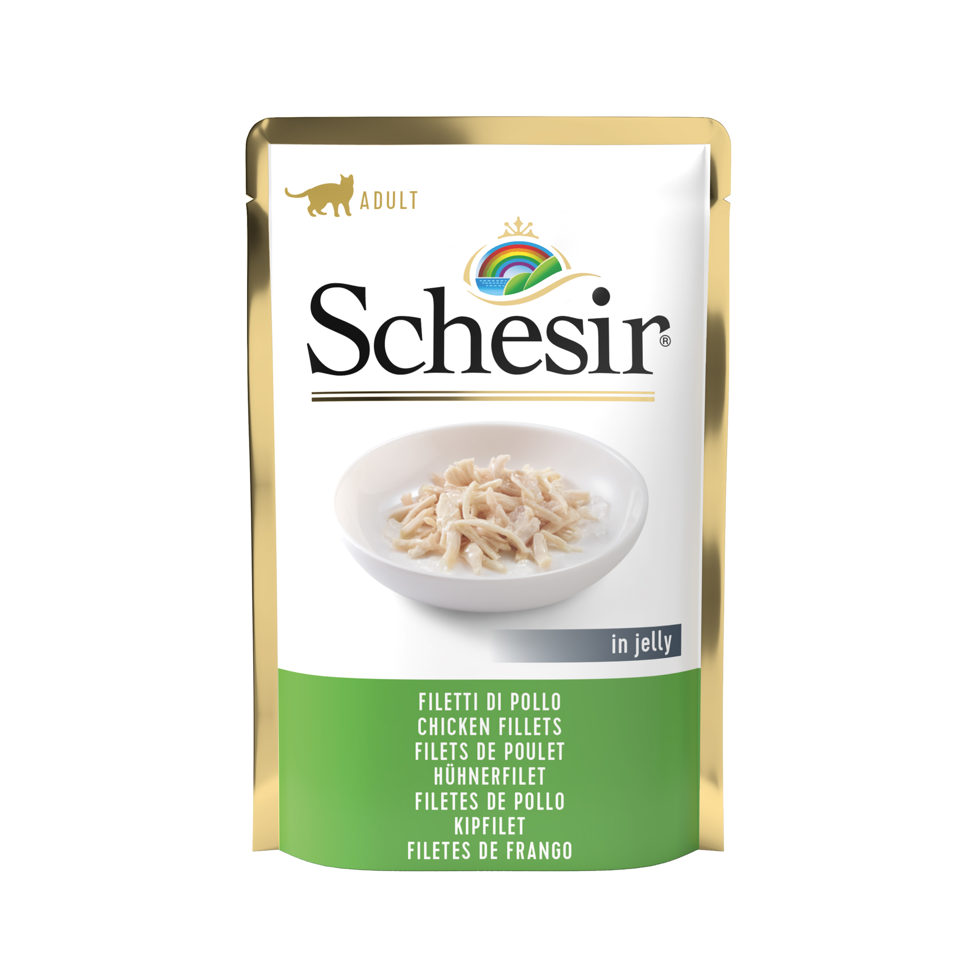 Schesir Chicken Pouch Wet Cat Food, 85g - شيسير تشيكين — للقطط طعام رطب بنكهة الدجاج، 85 جم