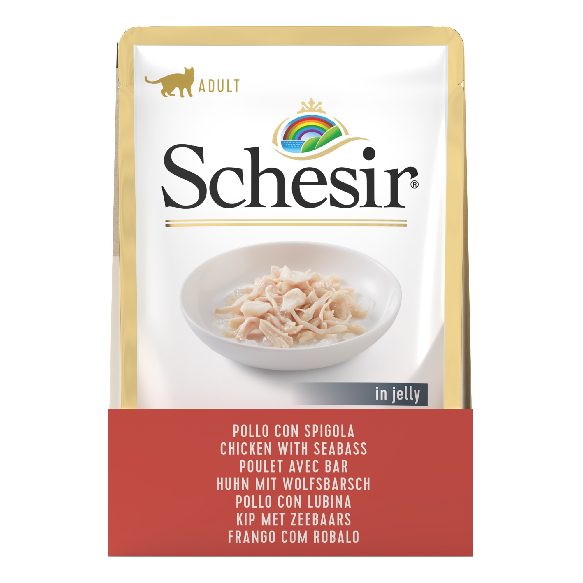 Schesir Chicken with Seabass Pouch Wet Cat Food, 85g - شيسير تشيكين ويث — للقطط طعام رطب بنكهة الدجاج، 85 جم - Image 3