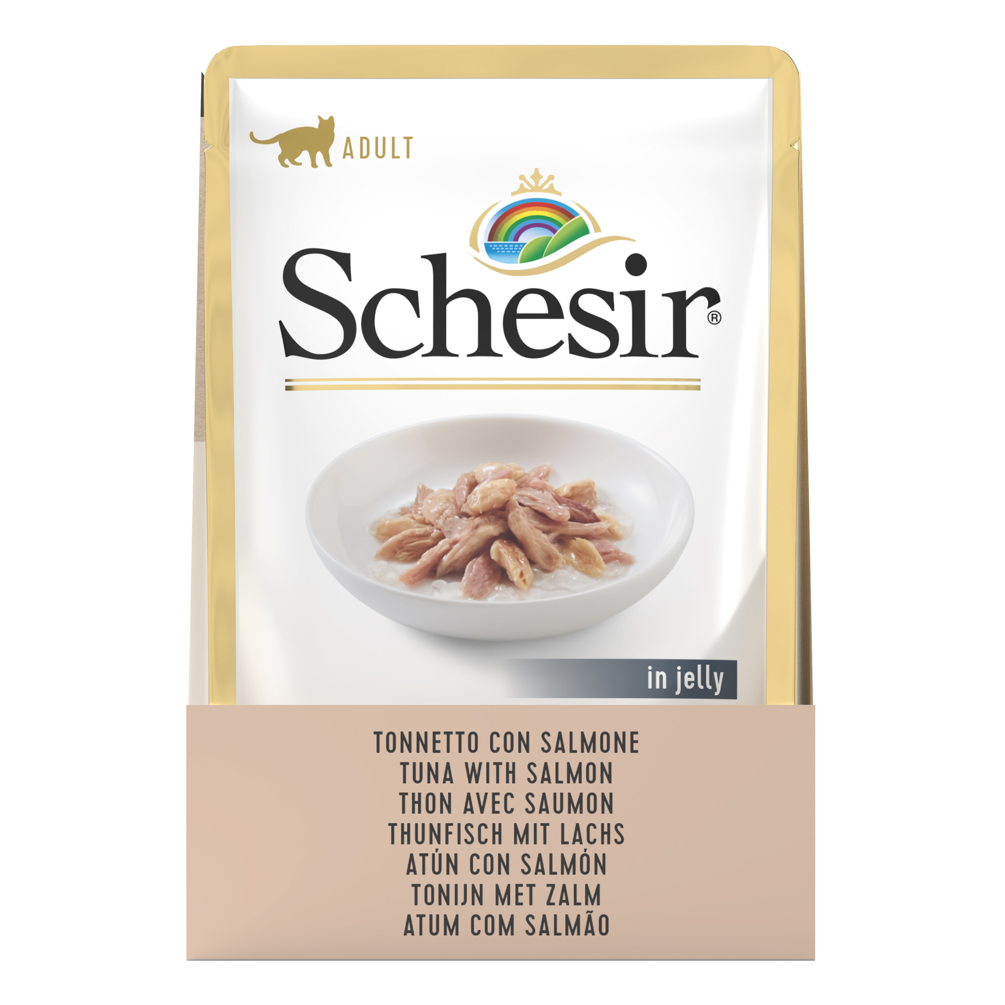 Schesir Tuna with Salmon Pouch Wet Cat Food, 85g - شيسير تونا ويث — للقطط طعام رطب بنكهة السلمون، 85 جم - Image 3