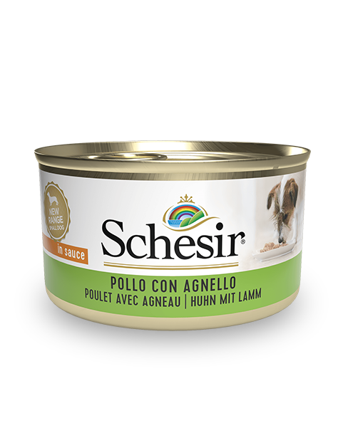 Schesir Chicken with Lamb Wet Dog Food, 85g - شيسير تشيكين ويث — للكلاب طعام رطب بنكهة الدجاج، 85 جم