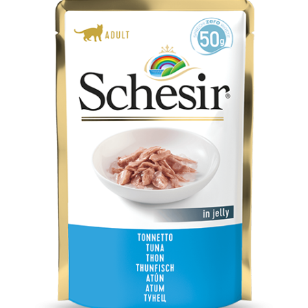 Schesir Tuna Wet Cat Food, 50g - شيسير تونا — للقطط طعام رطب بنكهة التونة، 50 جم