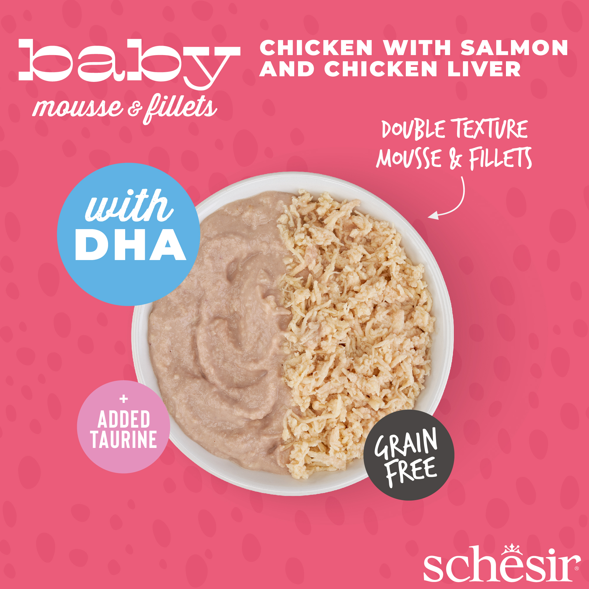 Schesir Baby Mousse & Fillets For Baby Cats Above 1+ Month, 3 Cans - شيسير بابي موسسي — للقطط طعام رطب - Image 2