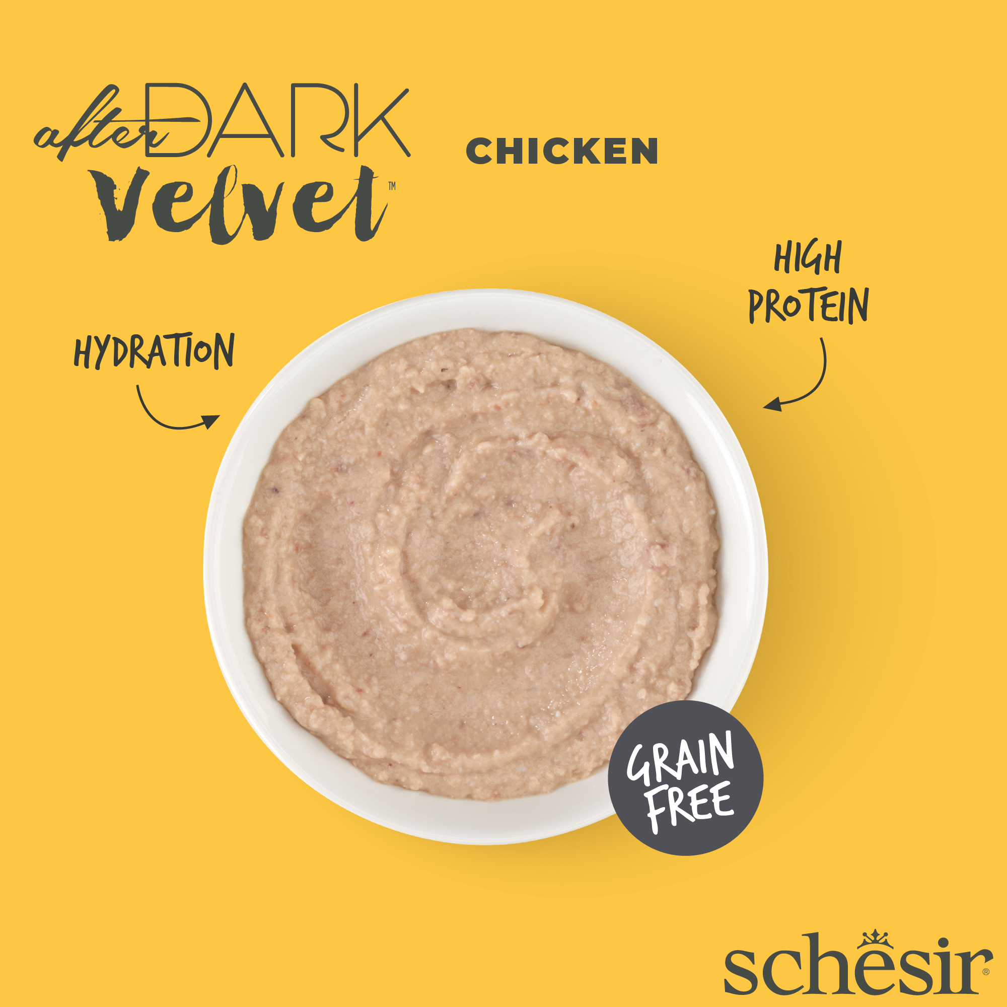 Schesir After Dark Velvet Mousse Chicken Wet Cat Food, 80g - شيسير أفتير دارك — للقطط طعام رطب بنكهة الدجاج، 80 جم - Image 3