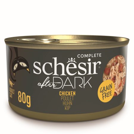 Schesir After Dark Chicken in Broth Wet Cat Food, 80g - شيسير أفتير دارك — للقطط طعام رطب بنكهة الدجاج، 80 جم