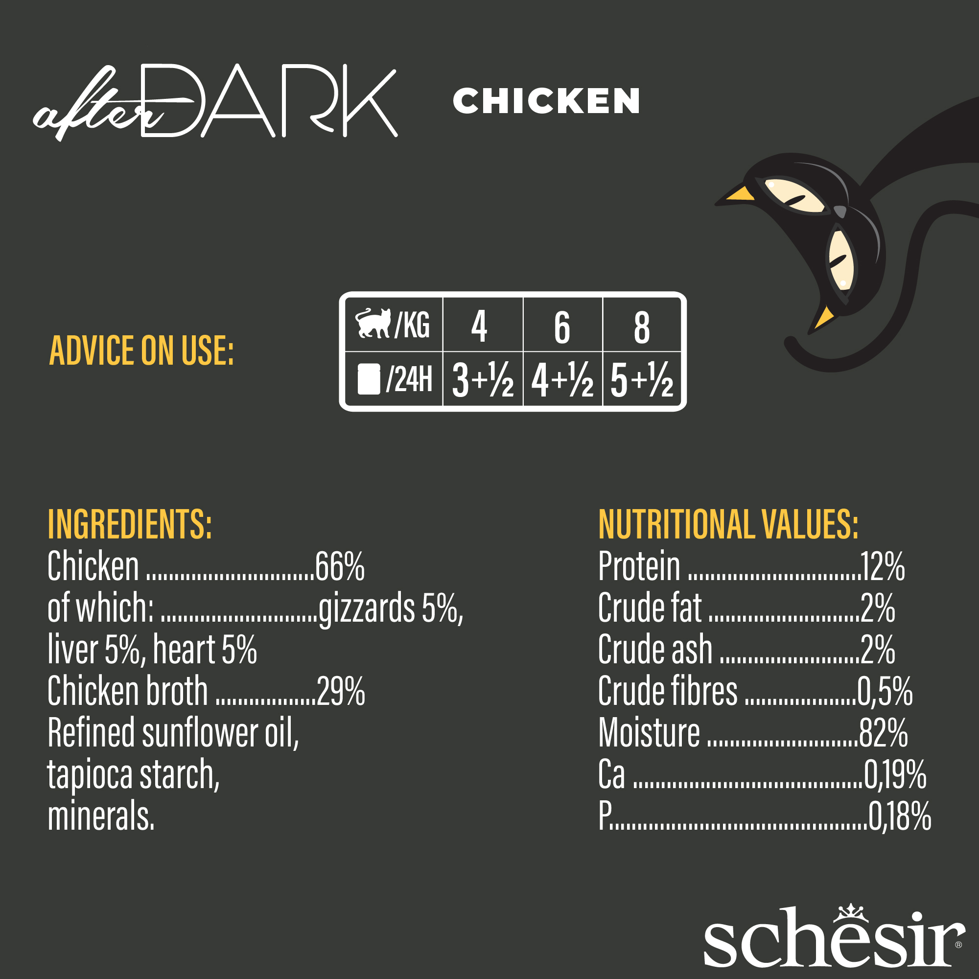 Schesir After Dark Chicken in Broth Wet Cat Food, 80g - شيسير أفتير دارك — للقطط طعام رطب بنكهة الدجاج، 80 جم - Image 3