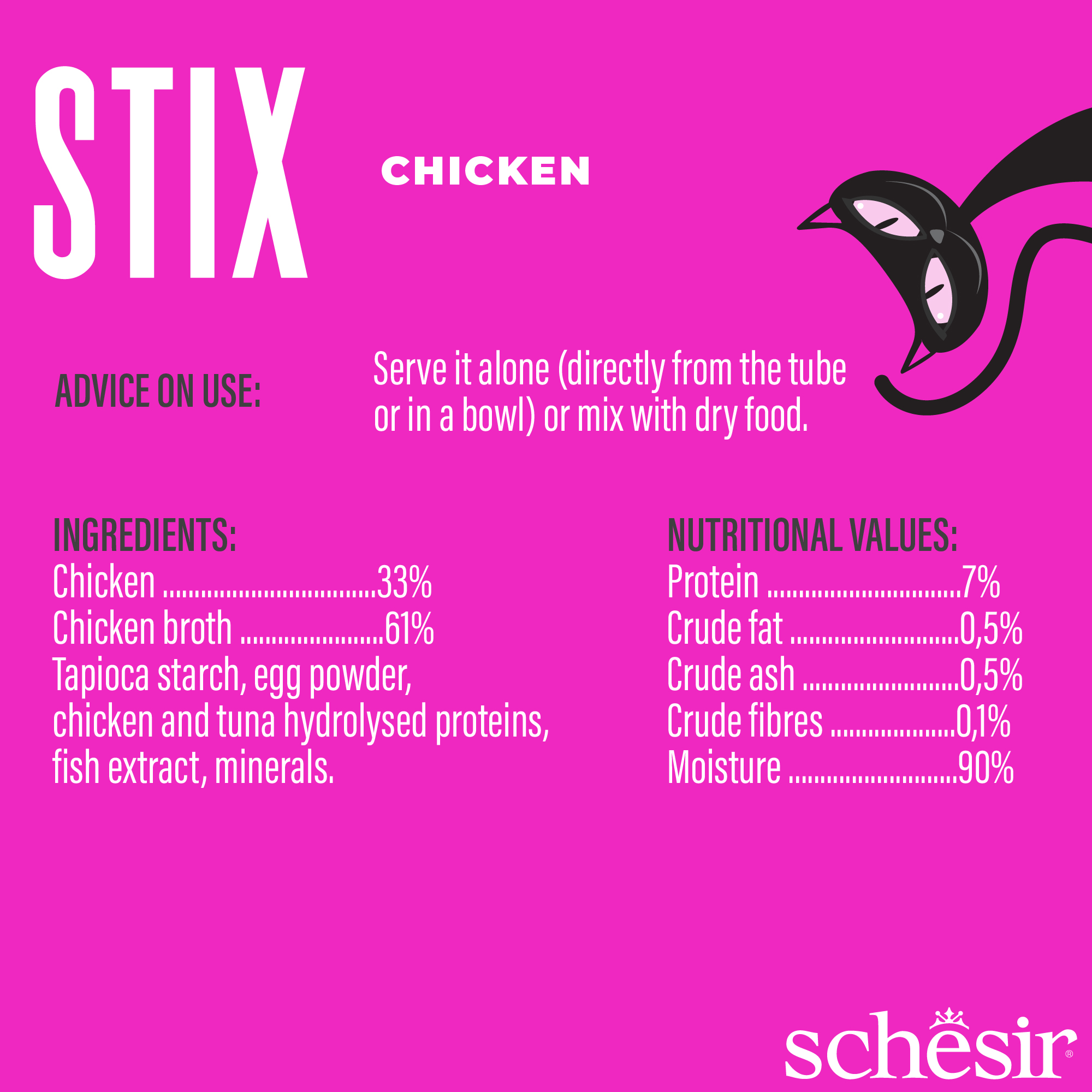 Schesir Stix! Chicken Mousse Cat Treat, 6 Pieces - شيسير ستيكس! تشيكين — للقطط مكافآت بنكهة الدجاج - Image 4