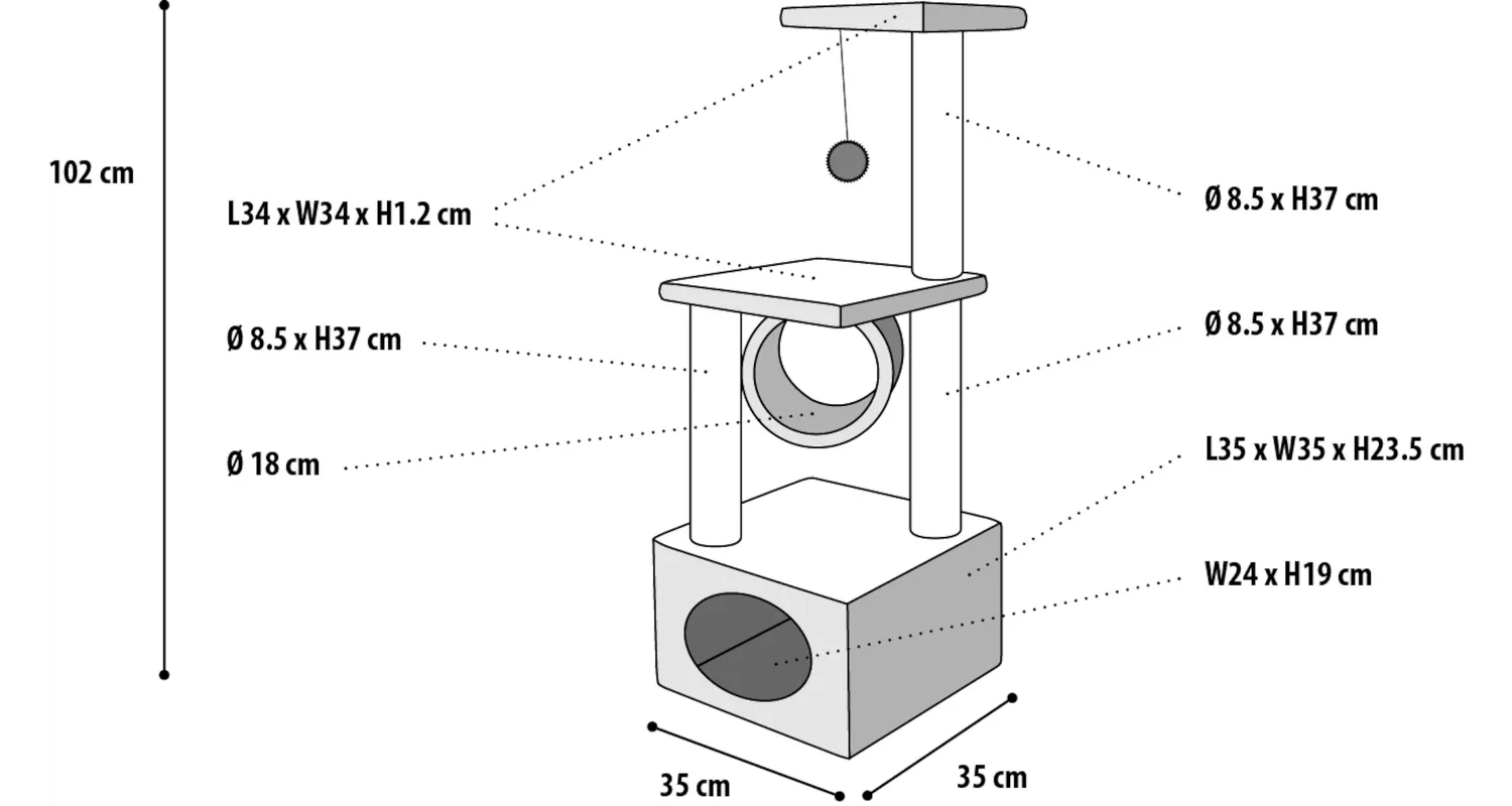 Flamingo Kangri 5 Cat Tree - فلامينجو كانجري 5 — للقطط - Image 3