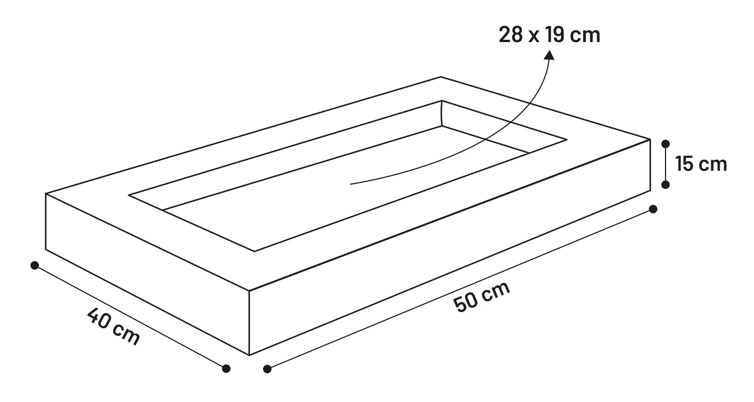 Flamingo Basket Krems Pet Bed, Black, 50x40x15cm - فلامينجو باسكيت كريمس - Image 4