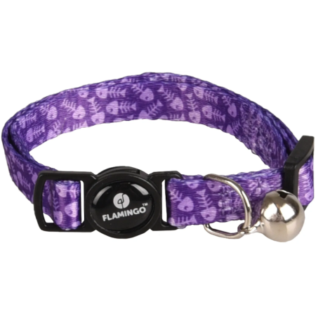 Flamingo Loulou Cat Collar, Purple - فلامينجو لولو — للقطط