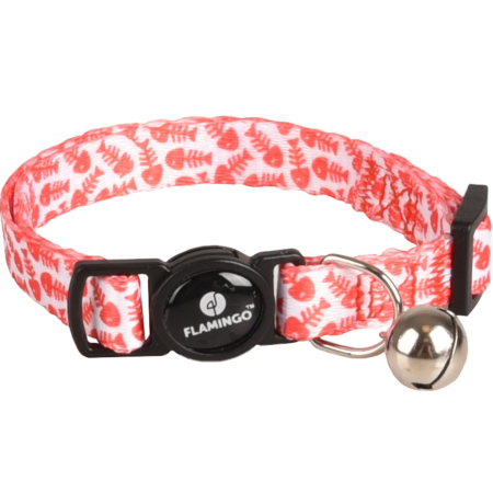 Flamingo Loulou Cat Collar, Red - فلامينجو لولو — للقطط