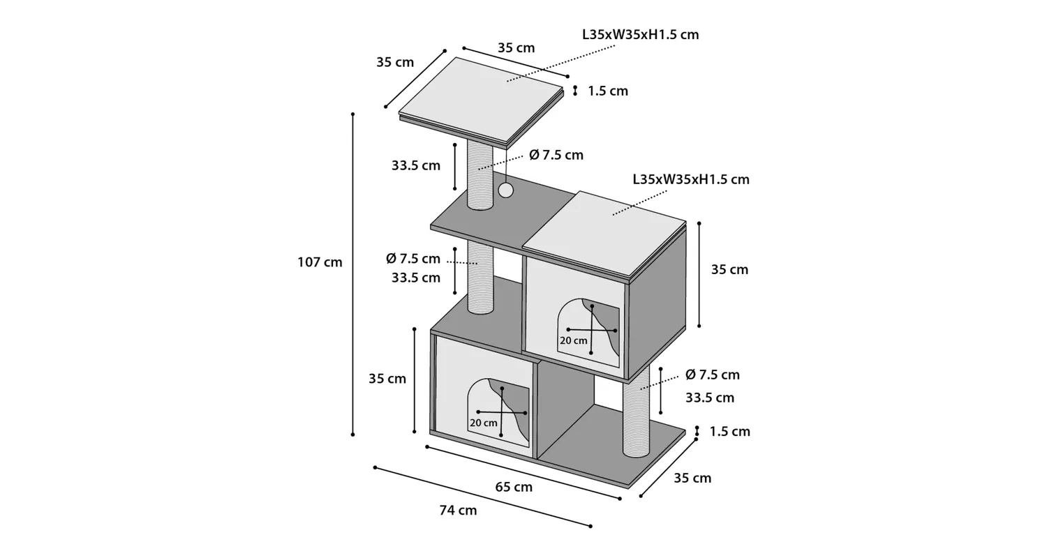 Flamingo Fino Dana Cat Tree - فلامينجو فينو دانا — للقطط - Image 5