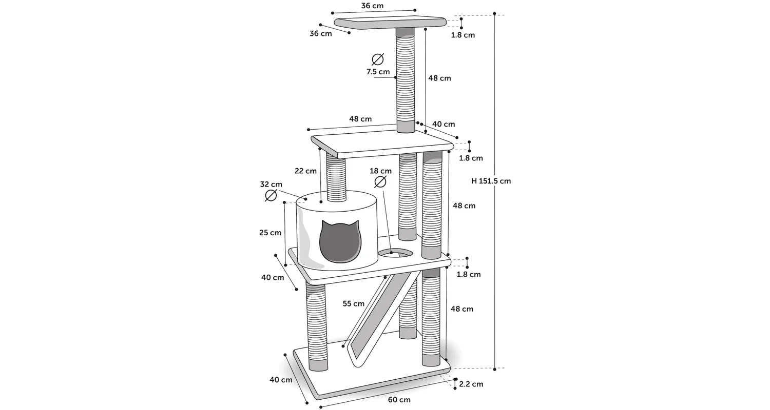 Flamingo Forza Cat Tree - فلامينجو فورزا — للقطط - Image 4