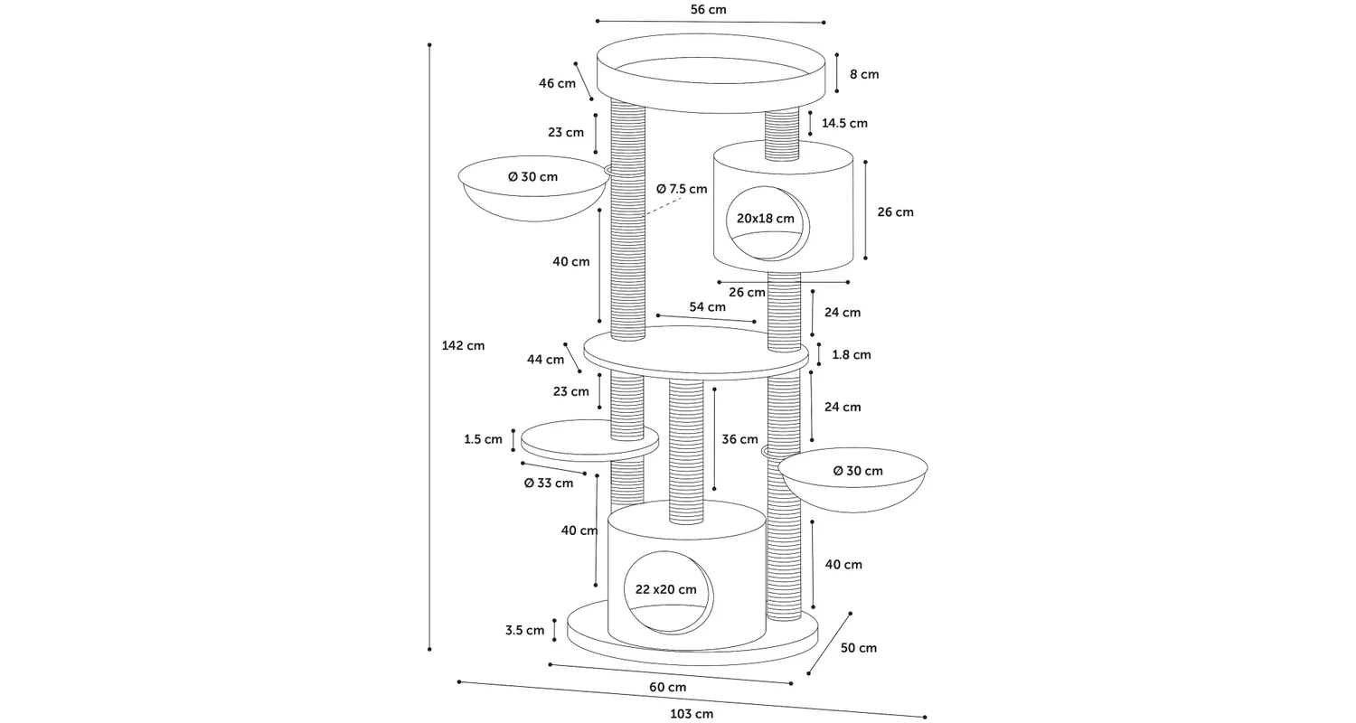 Flamingo Inga Cat Tree - فلامينجو ينجا — للقطط - Image 4