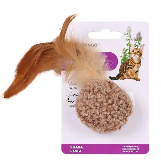 Flamingo Suava Ball Cat Toy, Brown - فلامينجو سوافا بالل — للقطط - Image 2