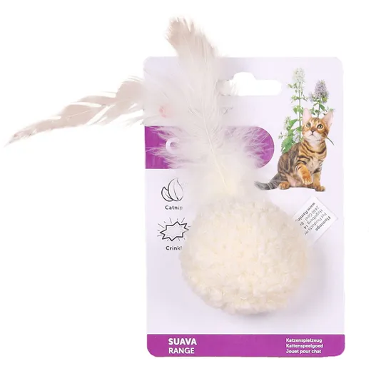 Flamingo Suava Ball Cat Toy, White - فلامينجو سوافا بالل — للقطط - Image 2