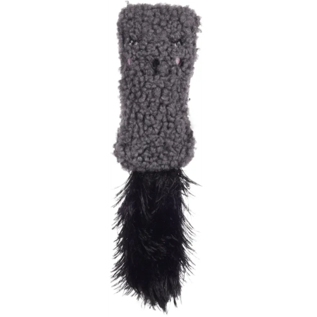 Flamingo Suava Cushion with Catnip Cat Toy, Dark Grey - فلامينجو سوافا كوشيون — للقطط