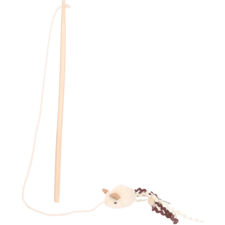 Flamingo Suava Dangler Mouse Cat Toy, Cream - فلامينجو سوافا دانجلير — للقطط