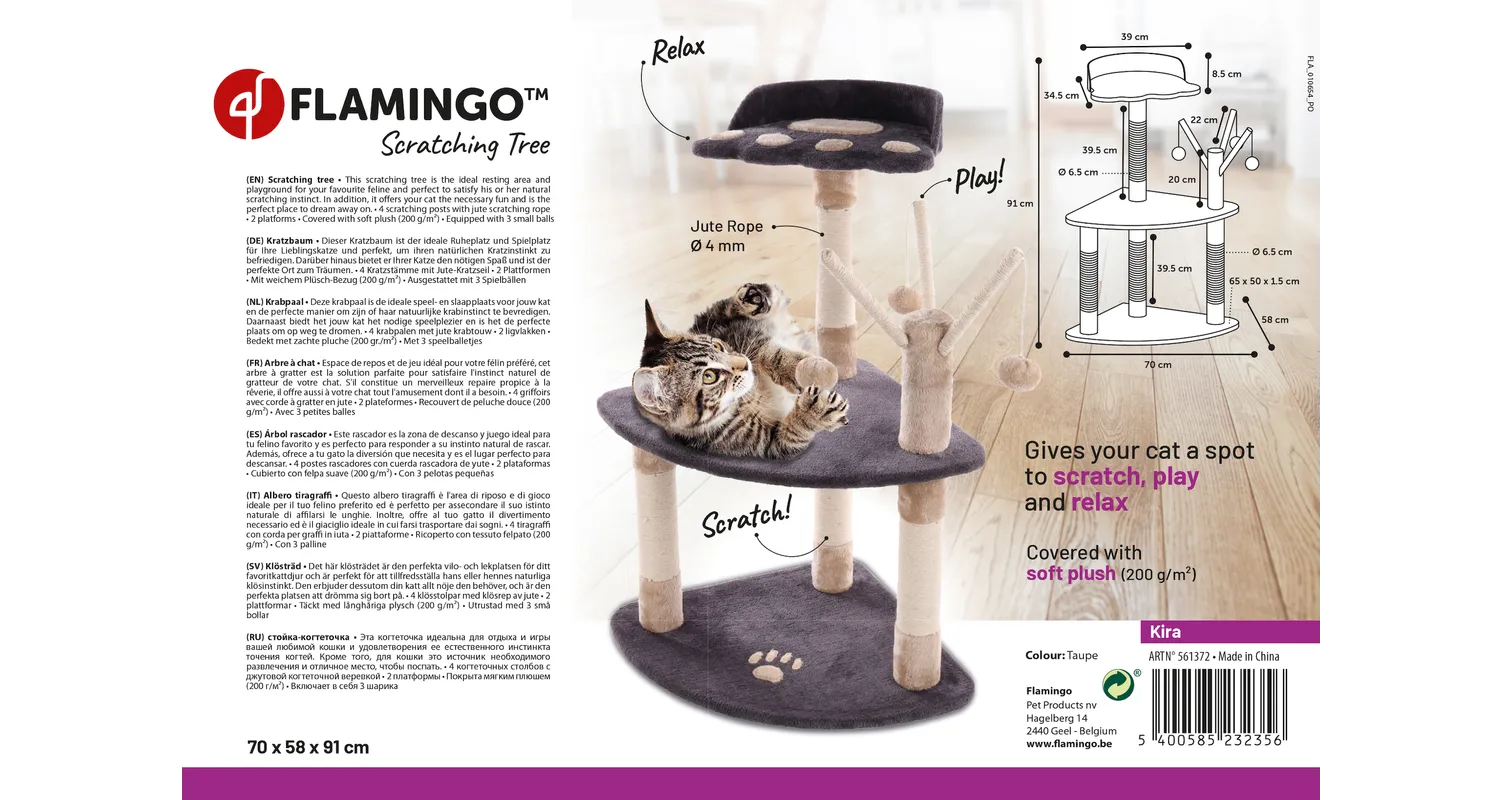 Flamingo Kira Cat Tree - فلامينجو كيرا — للقطط - Image 3
