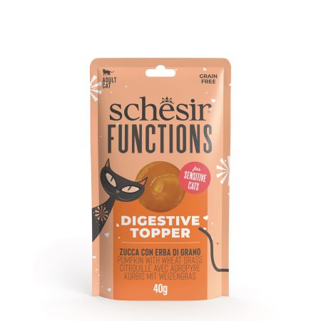 Schesir Functions Pumpkin with Wheat Grass Digestive Food Topper, 40g - شيسير فونكشنس بومبكين —، 40 جم