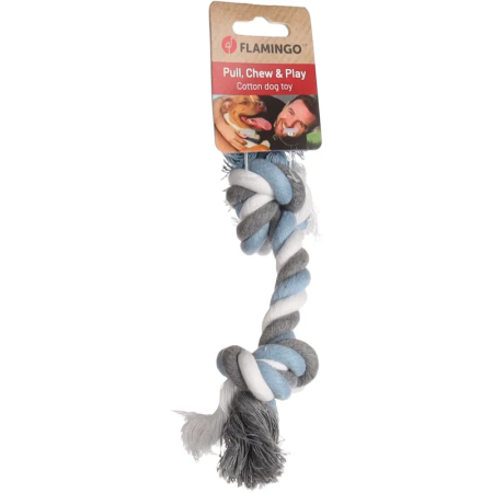 Flamingo Jim Knotted with 2 Knots Dog Toy - فلامينجو جيم كنوتتيد — للكلاب