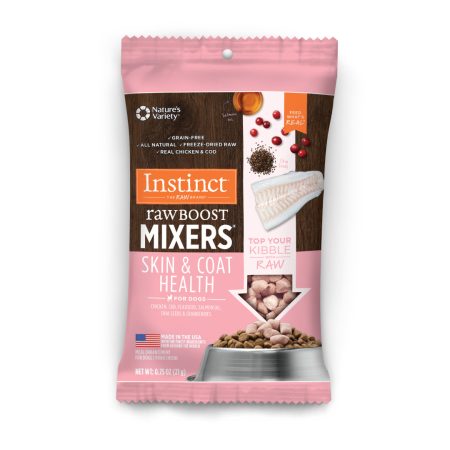 Instinct Raw Boost Mixers Skin & Coat Freeze-Dried Raw Dog Food Topper, 0.75g - إنستينكت راو بوست — للكلاب، 0.75 جم