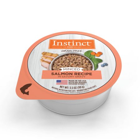 Instinct Minced Real Salmon Grain-Free Wet Cat Food, 99g - إنستينكت مينكيد ريال — للقطط طعام رطب بنكهة السلمون خالٍ من الحبوب، 99 جم
