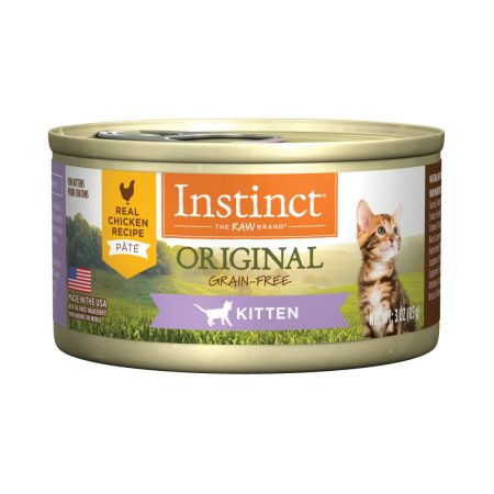 Instinct Original Real Chicken Grain-Free Wet Kitten Food, 85g - إنستينكت وريجينال ريال — للقطط طعام رطب بنكهة الدجاج خالٍ من الحبوب القطط الصغيرة، 85 جم