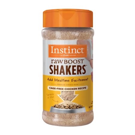 Instinct Raw Boost Shakers Cage-Free Chicken Freeze-Dried Cat Food Topper, 5.5oz - إنستينكت راو بوست — للقطط بنكهة الدجاج