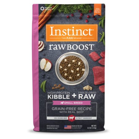 Instinct Raw Boost Real Beef Small Breed Dry Dog Food, 1.8kg - إنستينكت راو بوست — للكلاب طعام جاف بنكهة اللحم البقري، 1.8 كجم