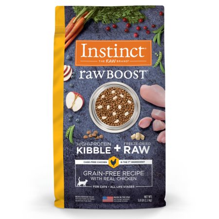 Instinct Raw Boost Real Chicken Grain-Free Dry Cat Food - إنستينكت راو بوست — للقطط طعام جاف بنكهة الدجاج خالٍ من الحبوب