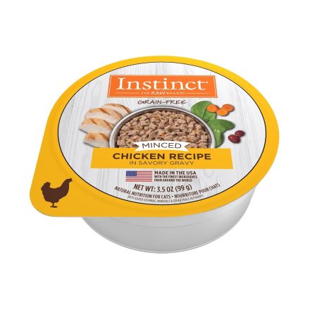 Instinct Minced Chicken Grain-Free Wet Cat Food, 99g - إنستينكت مينكيد تشيكين — للقطط طعام رطب بنكهة الدجاج خالٍ من الحبوب، 99 جم