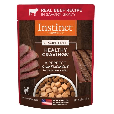 Instinct Healthy Cravings Real Beef Wet Dog Food, 85g - إنستينكت هيالثي كرافينجس — للكلاب طعام رطب بنكهة اللحم البقري، 85 جم