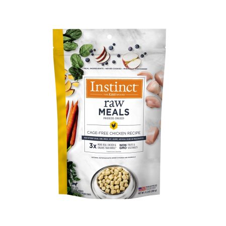 Instinct Raw Meals Cage-Free Chicken Recipe Freeze-Dried Cat Food, 9.5oz - إنستينكت راو ميالس — للقطط بنكهة الدجاج