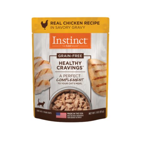Instinct Healthy Cravings Real Chicken Grain-Free Wet Cat Food, 85g - إنستينكت هيالثي كرافينجس — للقطط طعام رطب بنكهة الدجاج خالٍ من الحبوب، 85 جم