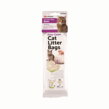 Flamingo Basic Cat Litter Bags, (30 x 50cm) 10 Pcs - فلامينجو باسيك — للقطط رمل قطط