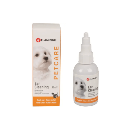 Flamingo Ear Cleaner For Cats & Dogs, 50ml - فلامينجو يار كليانير — للقطط للكلاب، 50 مل
