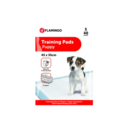 Flamingo Puppy Training Pads, Small (45 x 35cm) 40Pcs - فلامينجو — للكلاب الجِراء