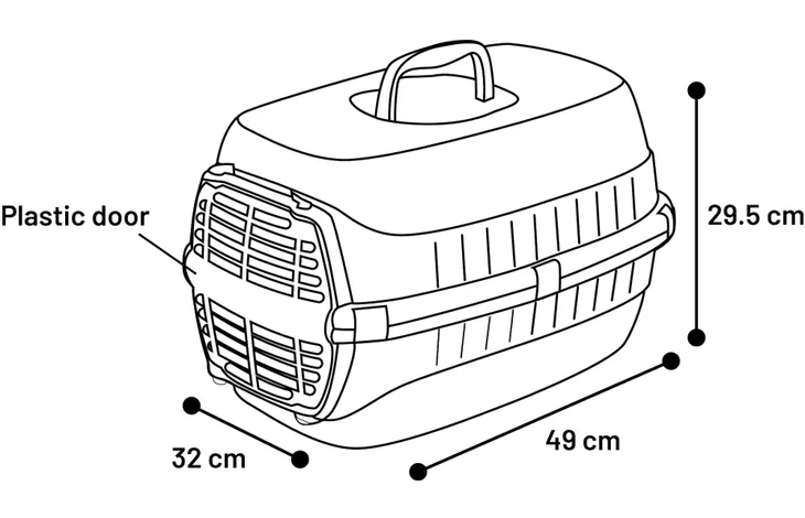 Flamingo Noah 1 Pet Carrier, Grey - فلامينجو نواه 1 - Image 2