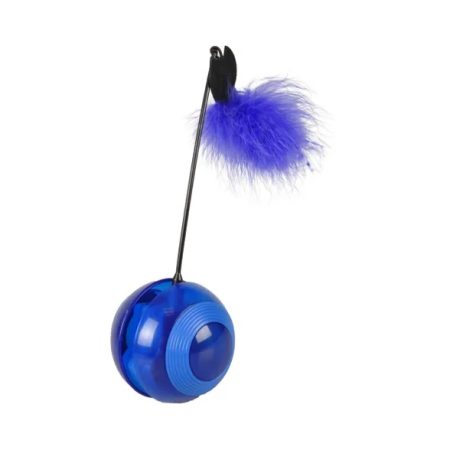 Flamingo Tumbler With LED Electronic Cat Toy, Blue - فلامينجو تومبلير ويث — للقطط