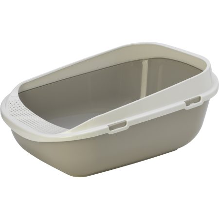 Flamingo Garfy Cat Litter Box, X-Large (48 x 65 x 29.5cm) Gray - فلامينجو جارفي — للقطط رمل قطط