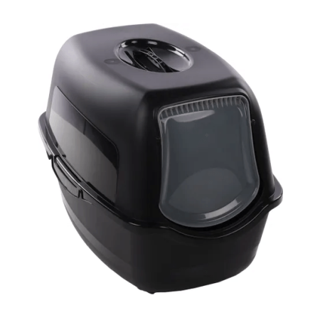 Flamingo Lexie Cat Litter Box, Large (39 x 56 x 39.5cm) Black - فلامينجو ليكسي — للقطط رمل قطط