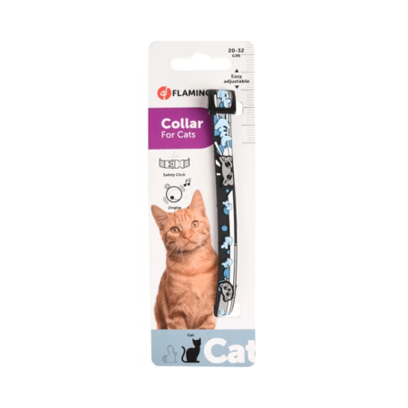 Flamingo Nanou Cat Collar, Black - فلامينجو نانو — للقطط