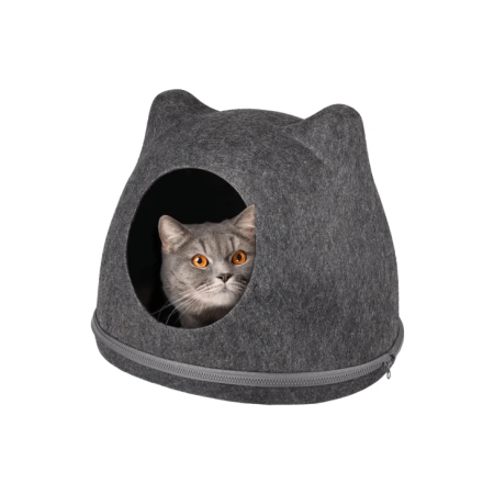 Flamingo Filto Tiga Ecru Cat Bed, Dark Gray - فلامينجو فيلتو تيجا — للقطط
