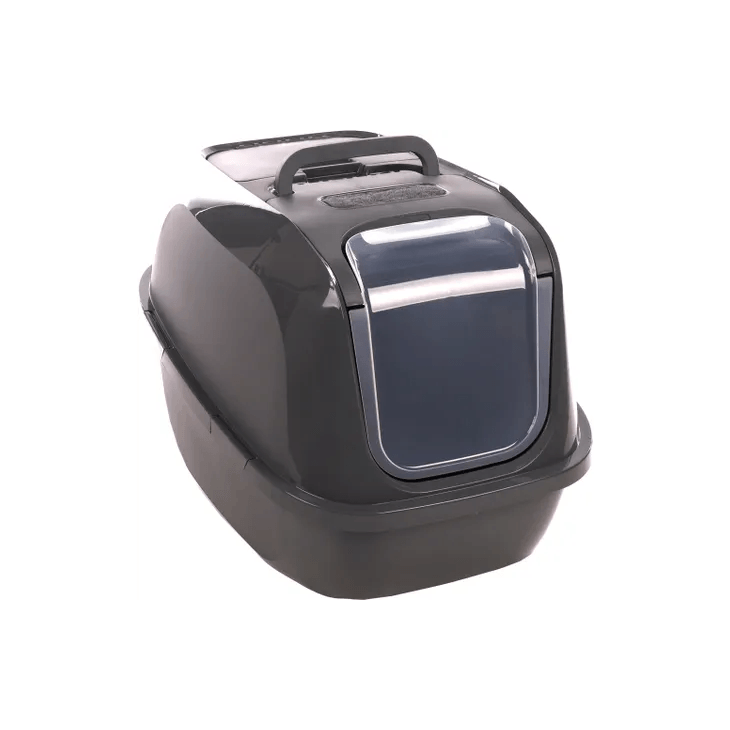 Flamingo Argos Cat Litter Box, X-Large (48.5 x 66 x 46cm) Dark Gray - فلامينجو ارجوس — للقطط رمل قطط