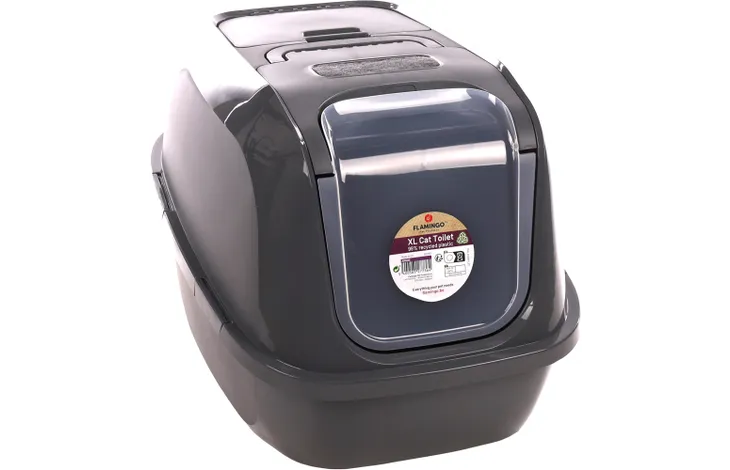 Flamingo Argos Cat Litter Box, X-Large (48.5 x 66 x 46cm) Dark Gray - فلامينجو ارجوس — للقطط رمل قطط - Image 3