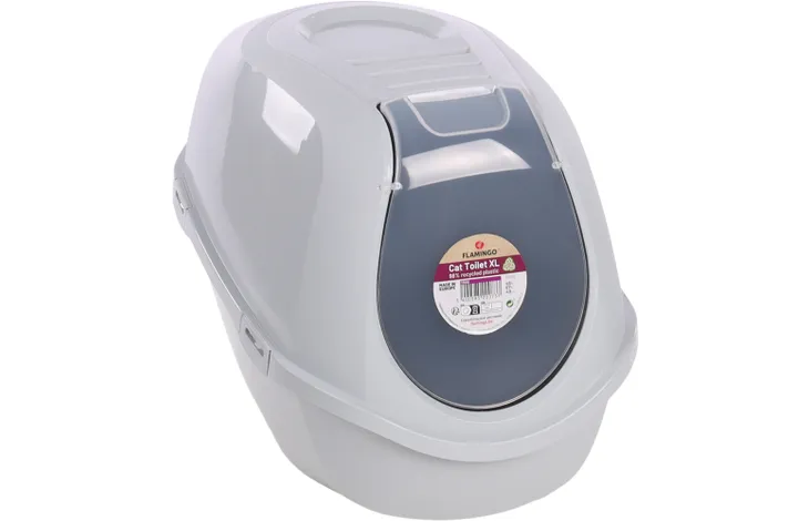 Flamingo Trini Cat Litter Box X-Large (46 x 67 x 49cm), Gray - فلامينجو تريني — للقطط رمل قطط - Image 2