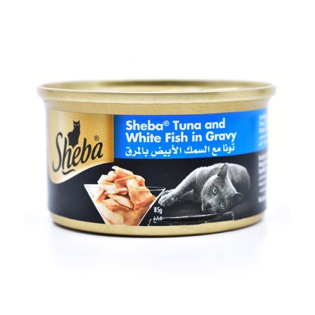 Sheba Tuna and White Fish Wet Cat Food, 85g - شيبا تونا اند — للقطط طعام رطب بنكهة التونة، 85 جم