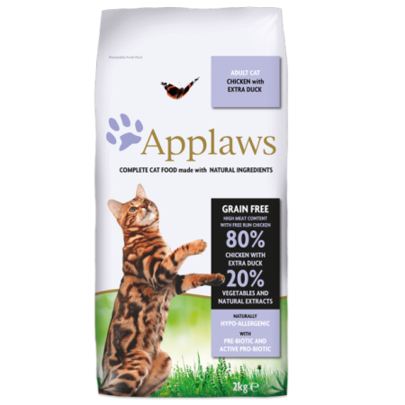 Applaws Adult Chicken with Extra Duck Dry Cat Food - أبلاوز — للقطط طعام جاف بنكهة الدجاج البالغة