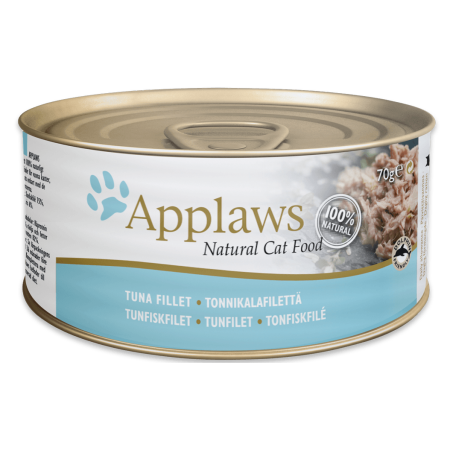 Applaws Tuna Fillet Wet Cat Food, 70 g - أبلاوز تونا فيلليت — للقطط طعام رطب بنكهة التونة، 70 جم