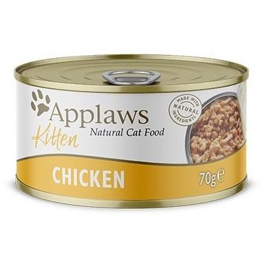 Applaws Chicken Wet Kitten Food, 70 g - أبلاوز تشيكين — للقطط طعام رطب بنكهة الدجاج القطط الصغيرة، 70 جم